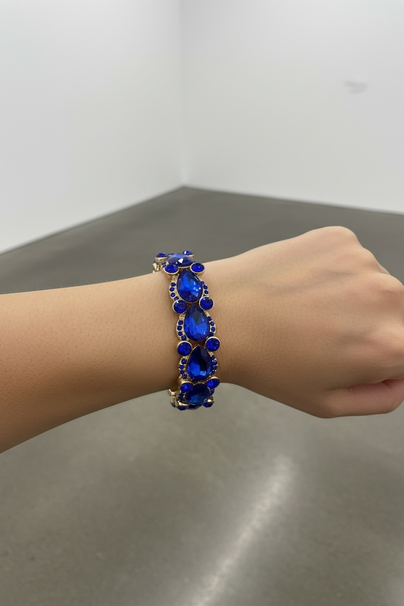 Royal blue gold bracelet