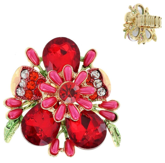 Red flower ring