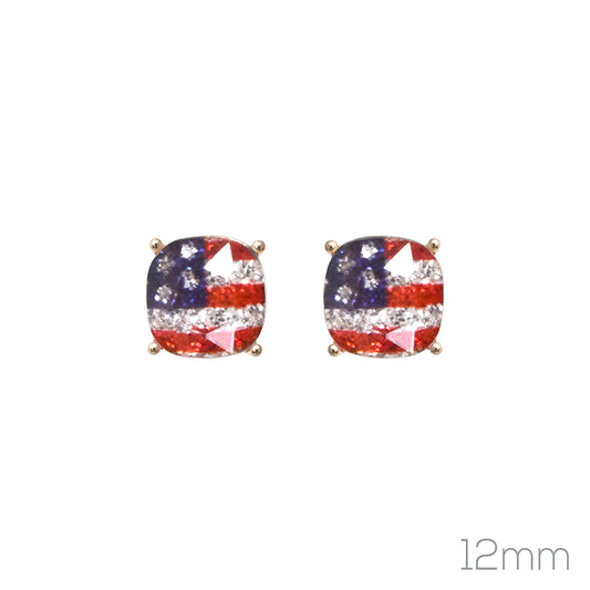 USA Flag Stud Earrings