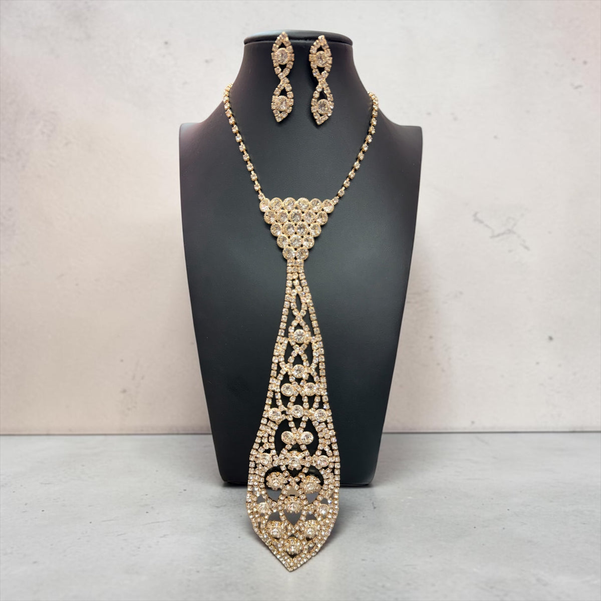 Gold Rhinestone Tie