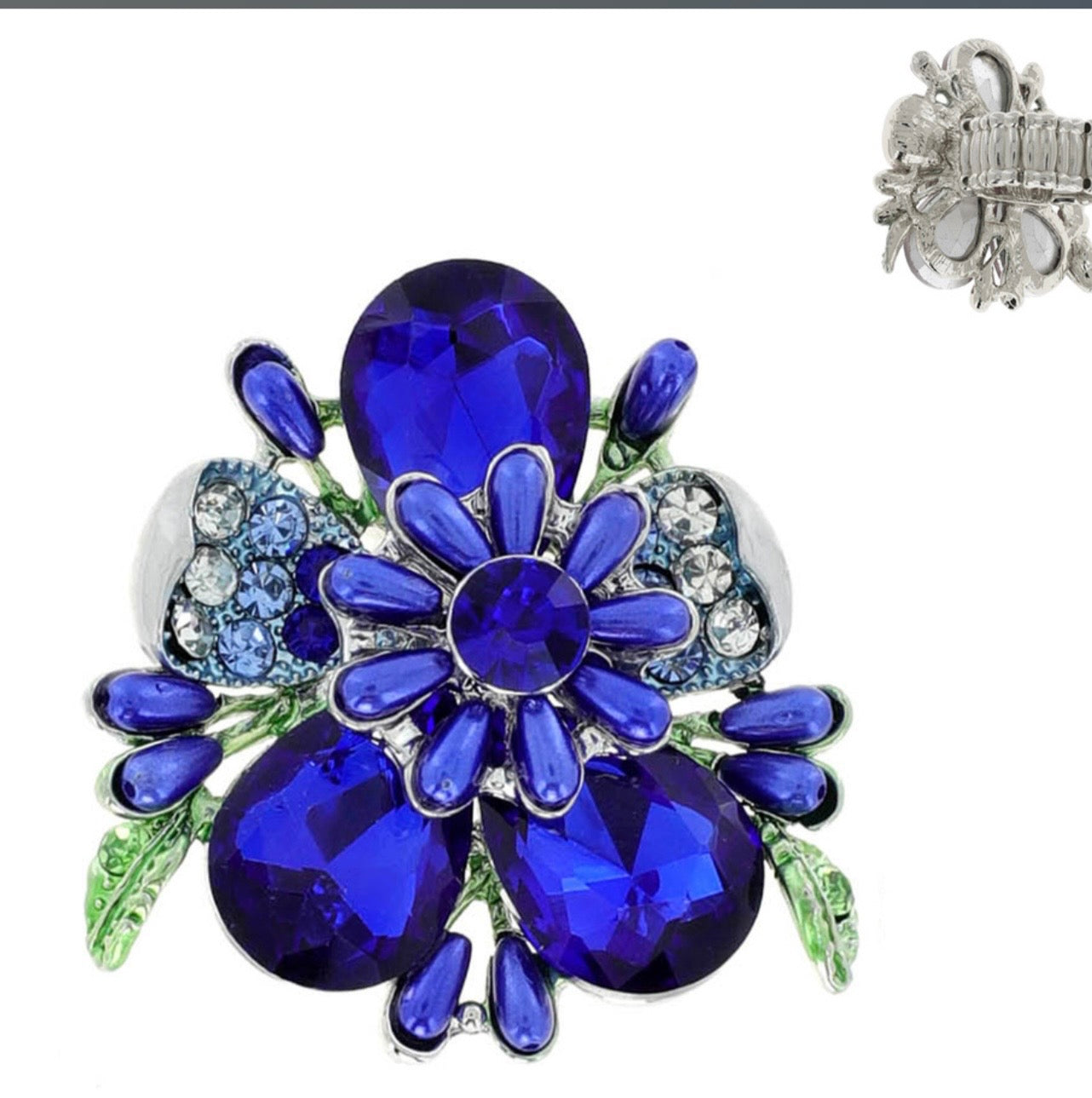 Royal blue flower ring