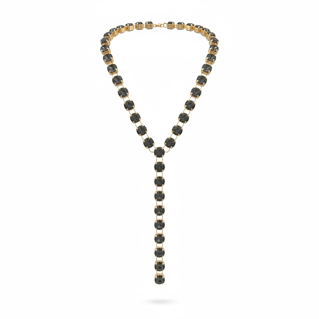 Gunmetal y necklace