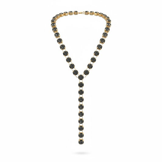 Gunmetal y necklace