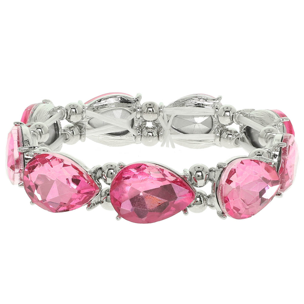 TEARDROP CRYSTAL STRETCH BRACELET