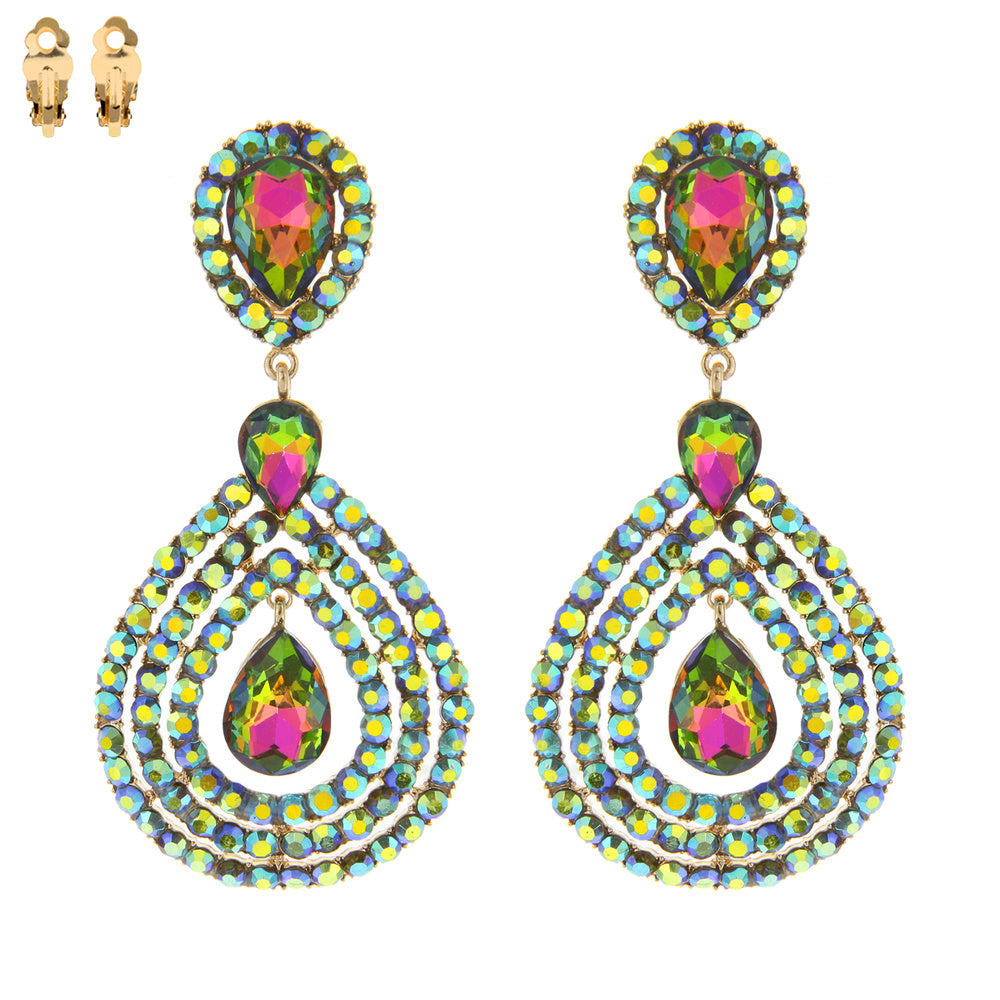 Statement Oil Slick Cap On Earrings