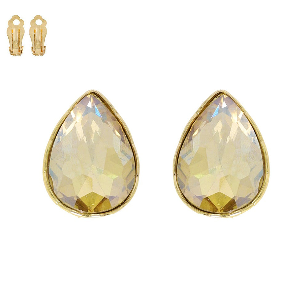Topaz drop  clip ons