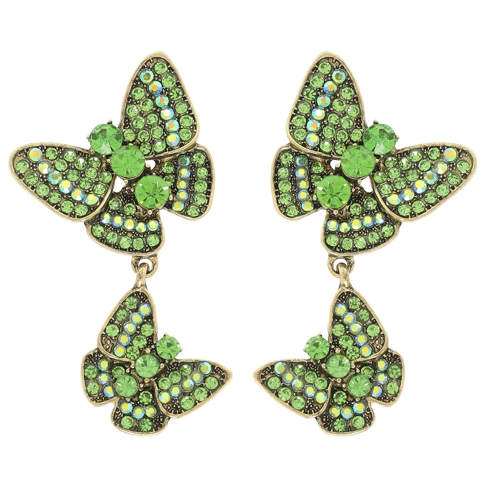 Green butterfly earring
