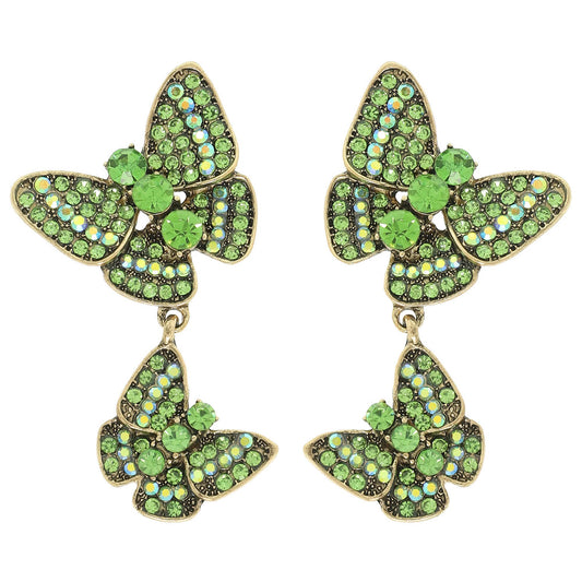 Green butterfly earring
