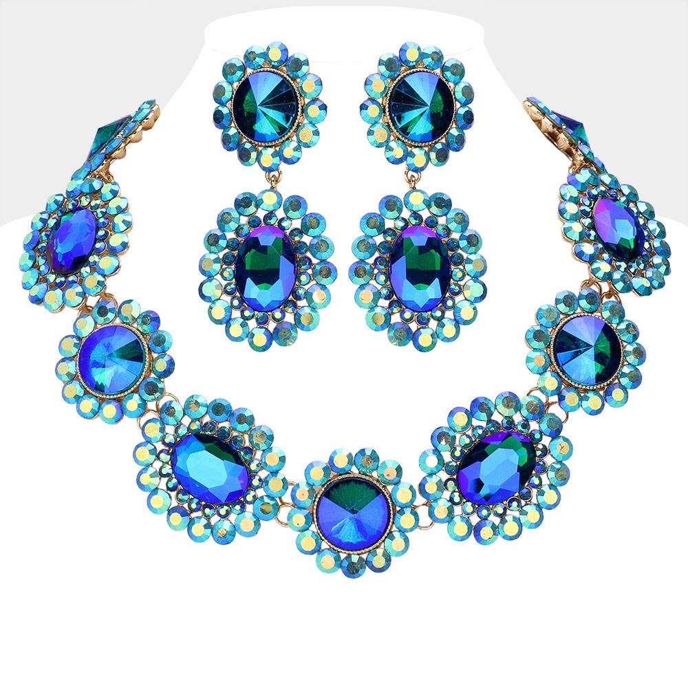 Statement Blue mermaid necklace