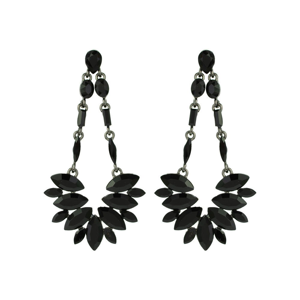 Black Chndalier earrings