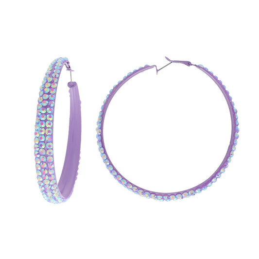 Lavender Bling Hoop