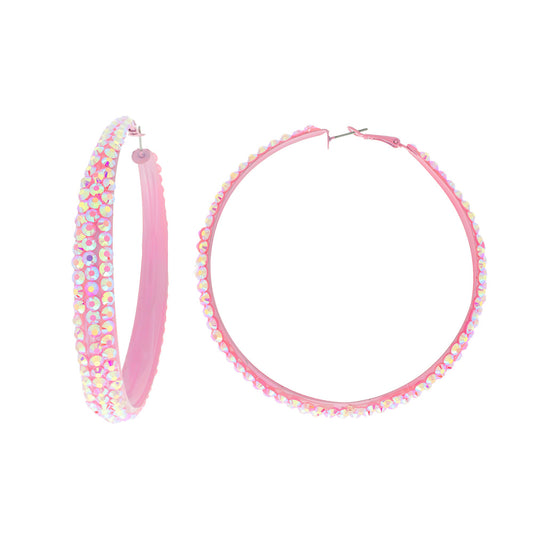 Light Pink Bling Hoop