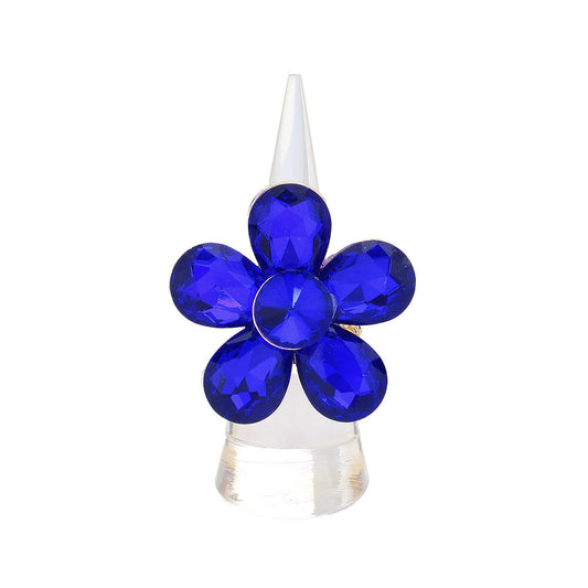 Royal Blue Flower Ring