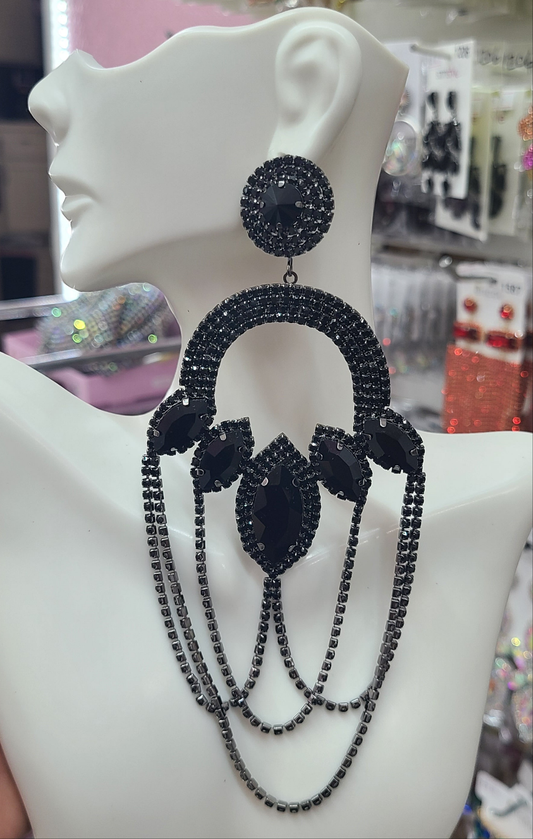 Black tassle Earrings