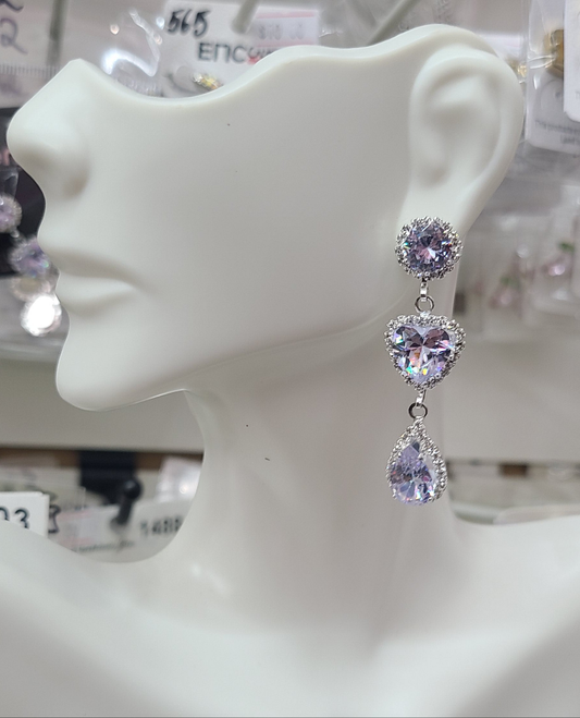 Cubic Zirconia tassle earrings