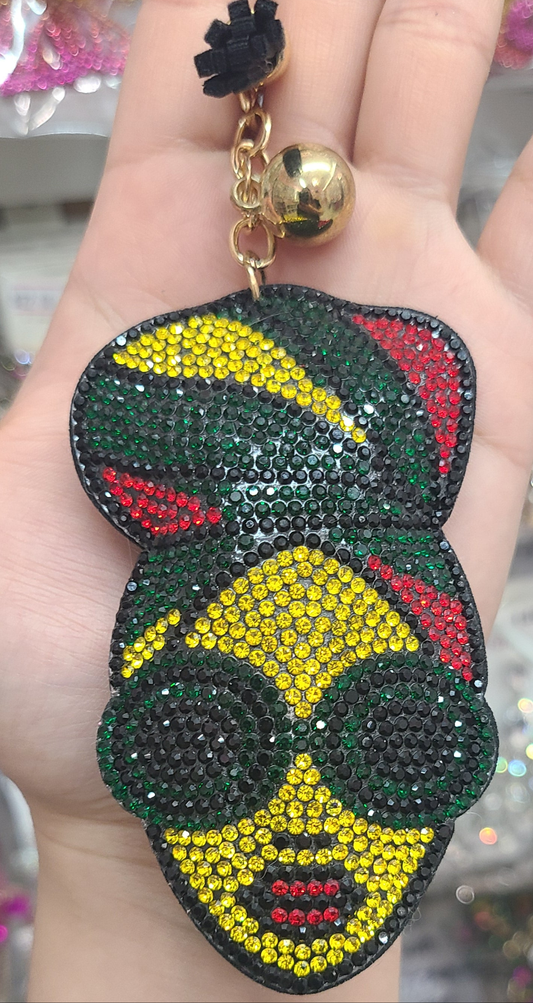 Green , yellow , red women keychain
