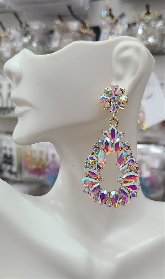 Ab Rhinestone earrings