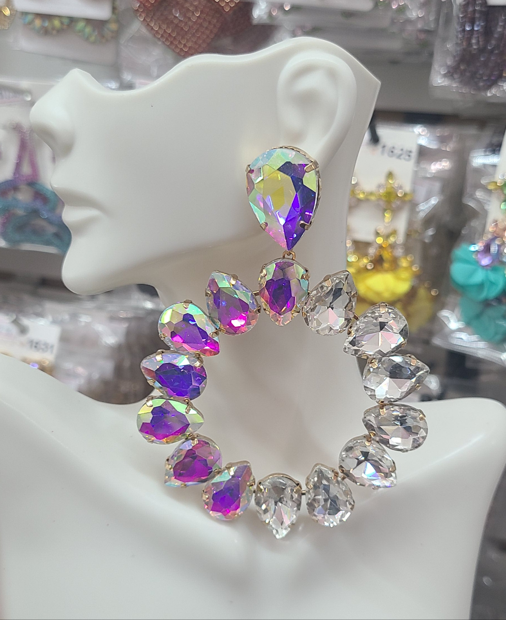 Ab statement earrings