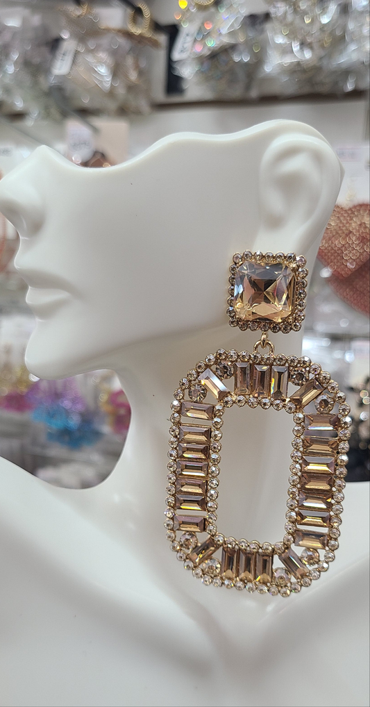 Topaz statement earrings