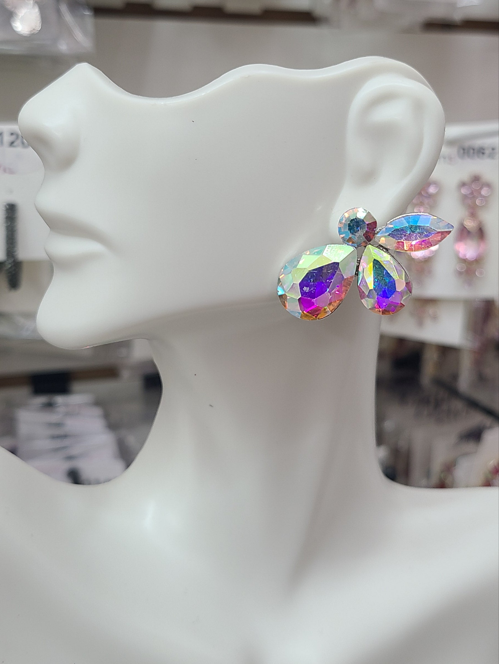 Ab Rhinestone earrings