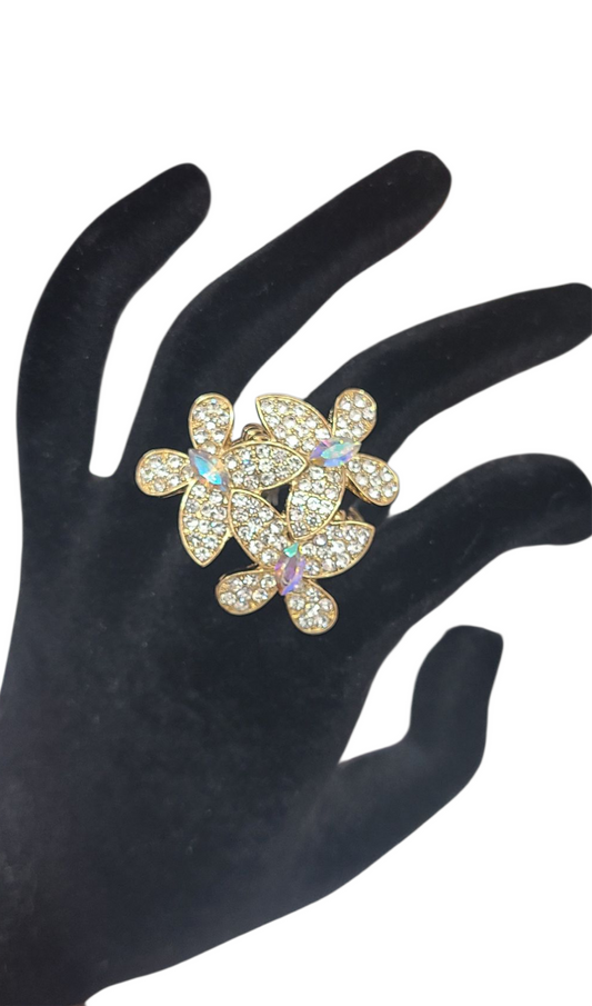 Gold AB Multiple Butterfly ring