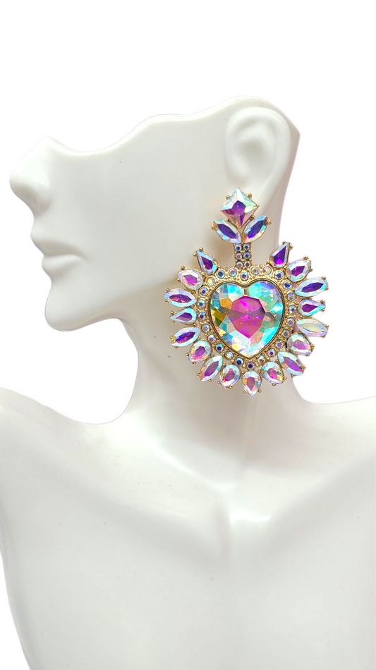 Ab statement earrings