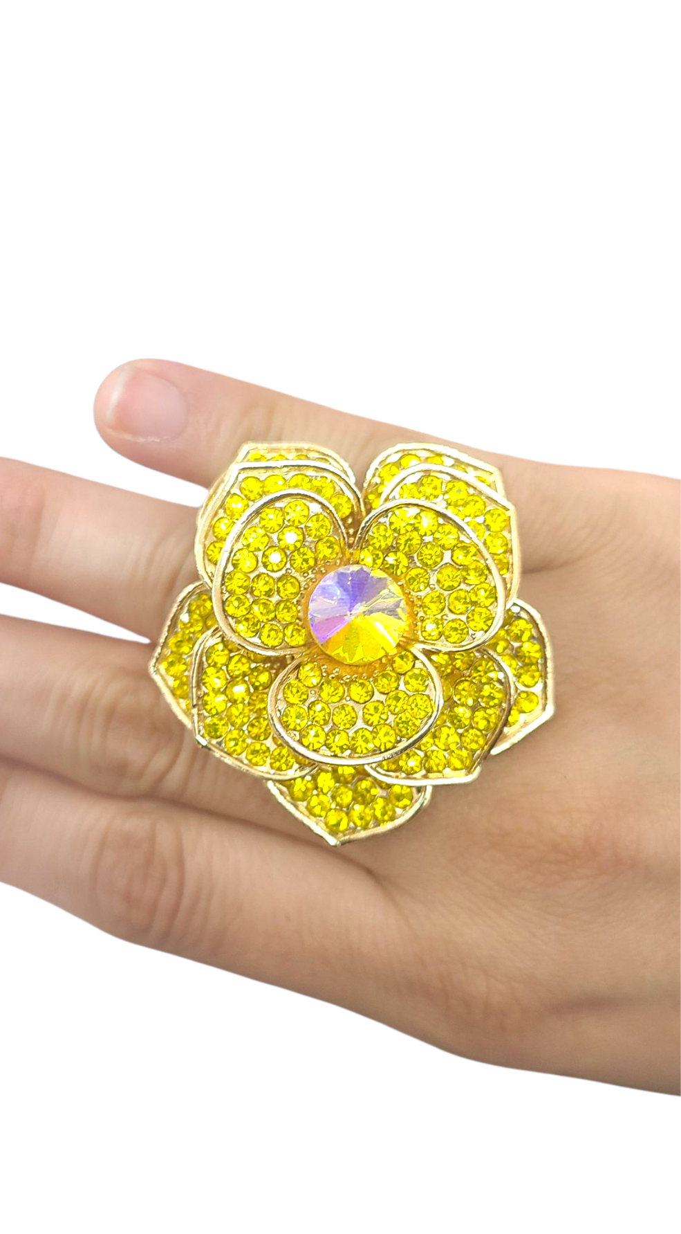 Yellow flower ring