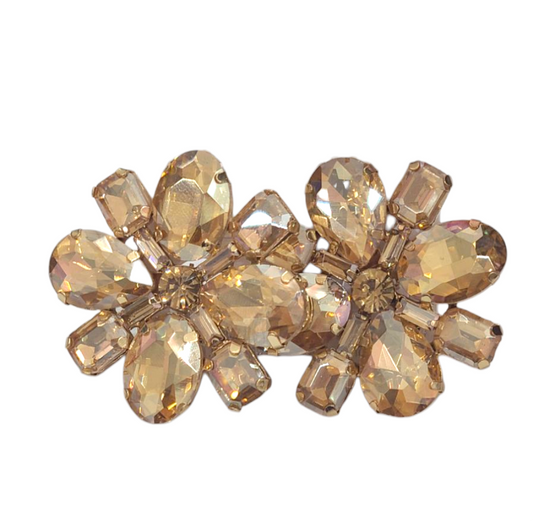 Topaz flower clip ons