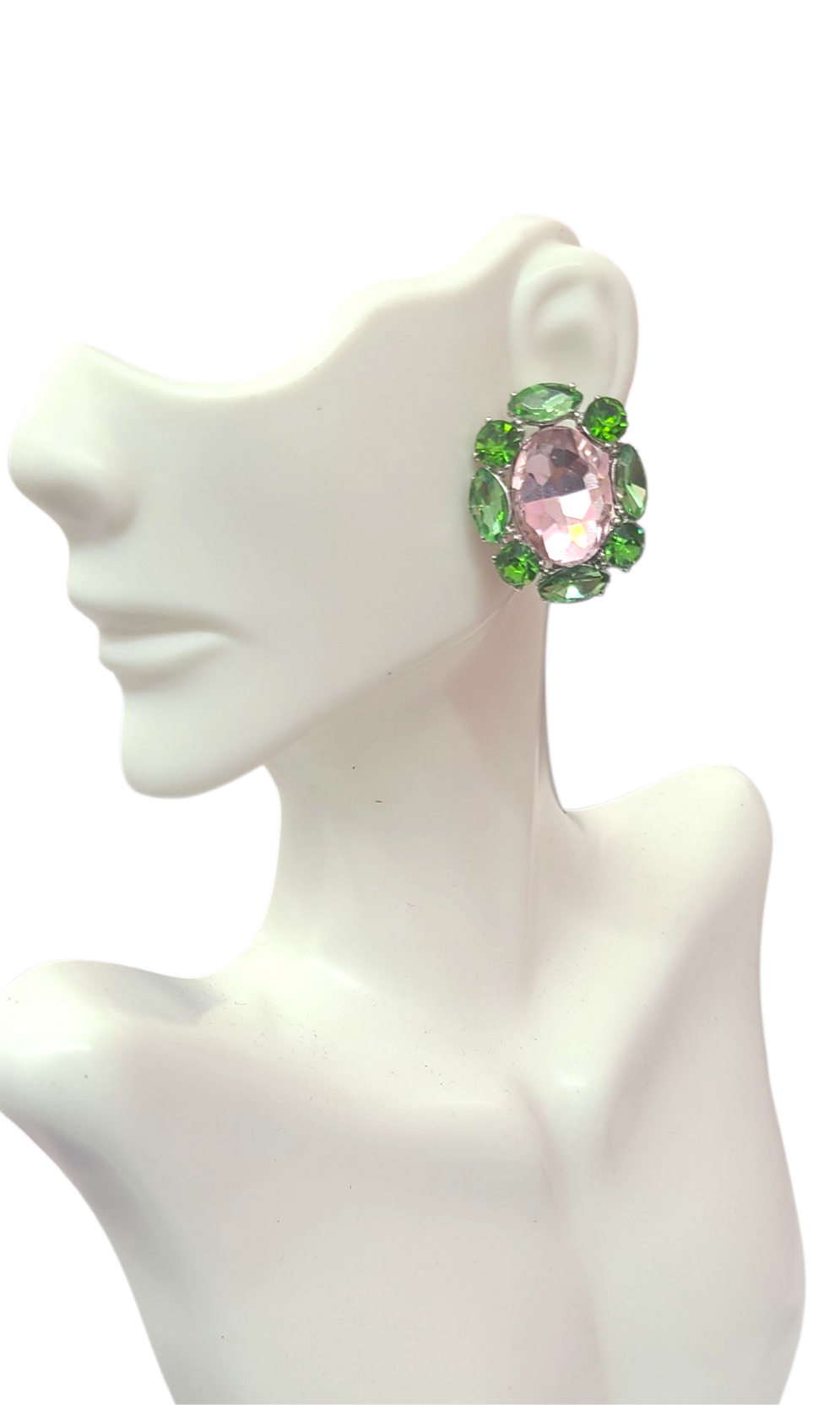 Pink Green earrings