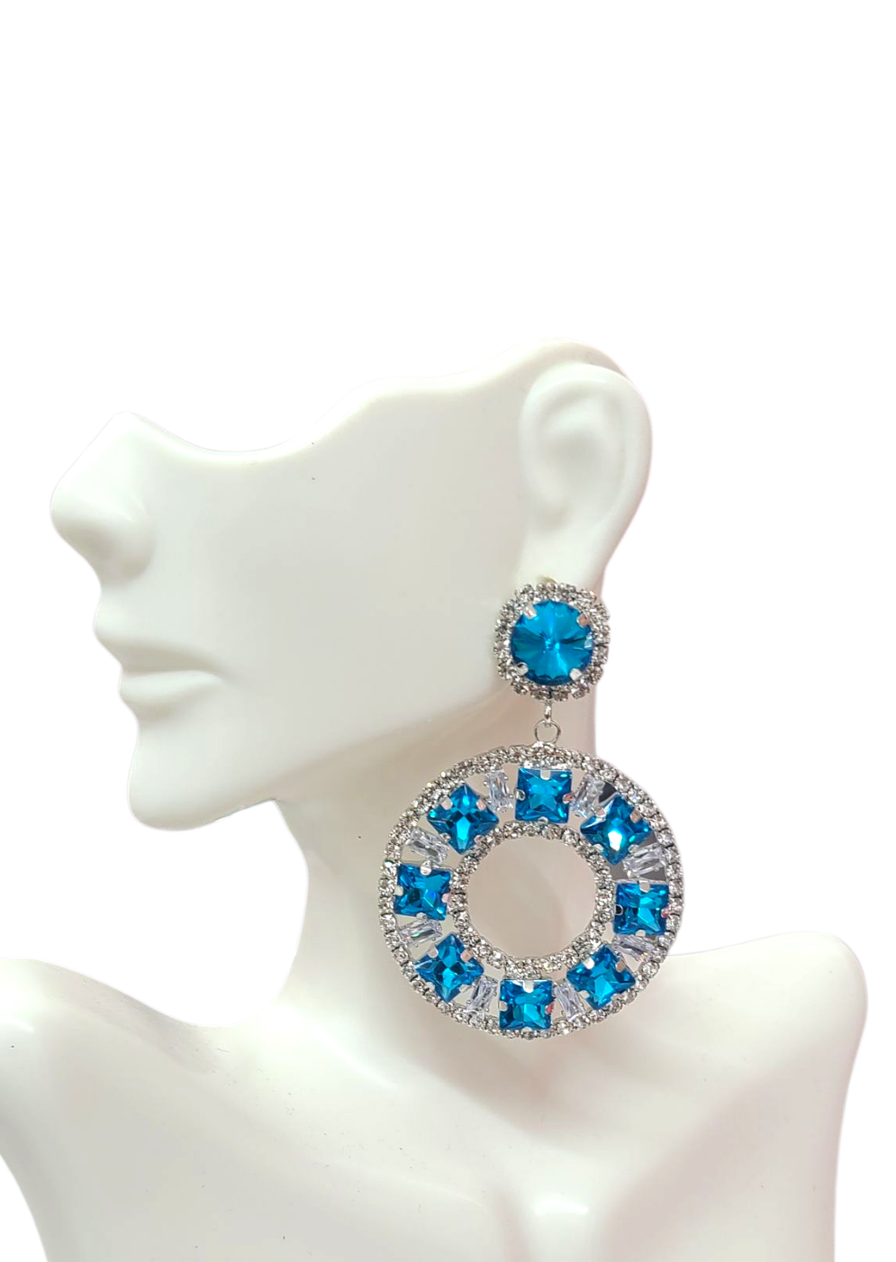 Light Blue cubic Zirconia earrings