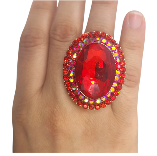 Red Rhinestone rings