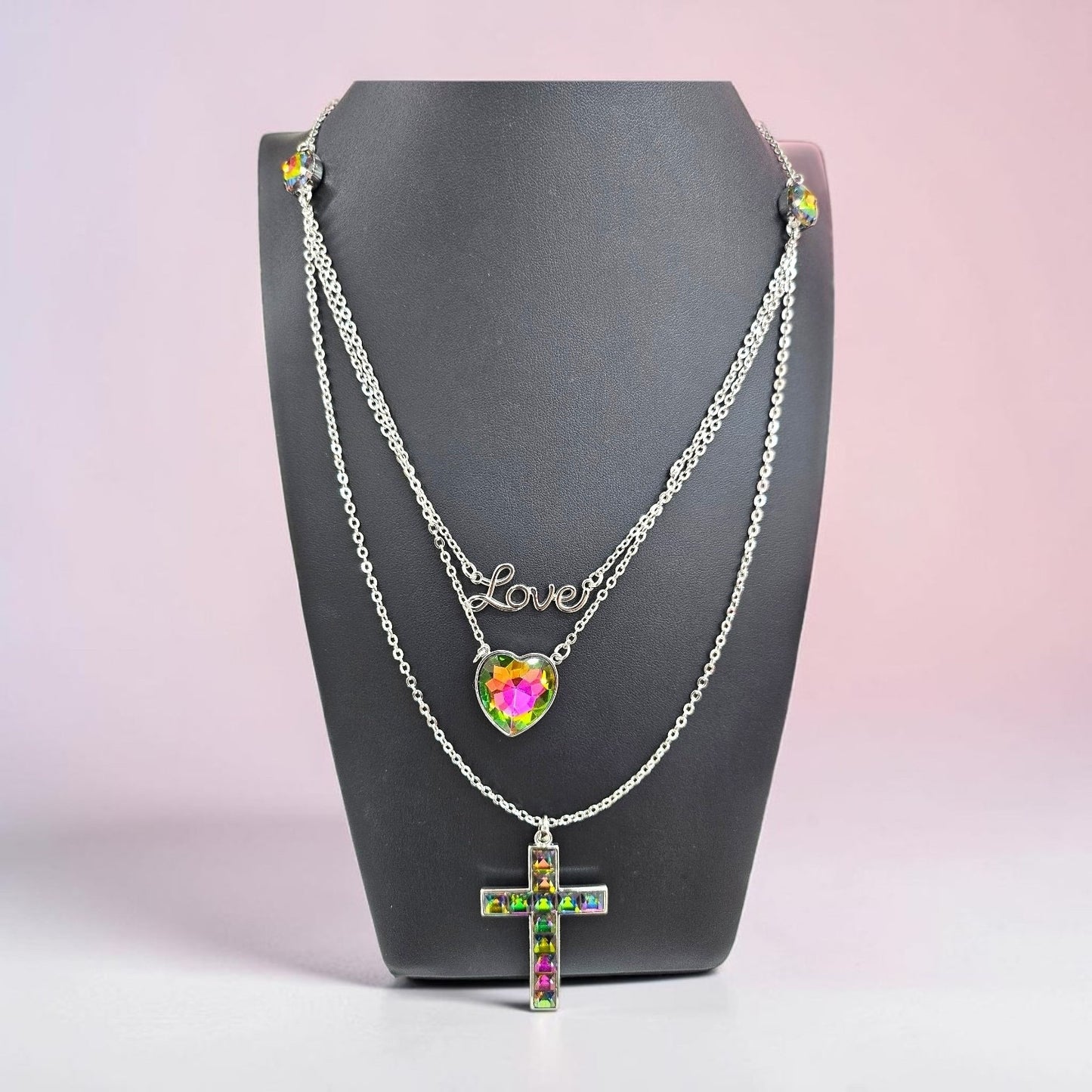 Oilslick love cross