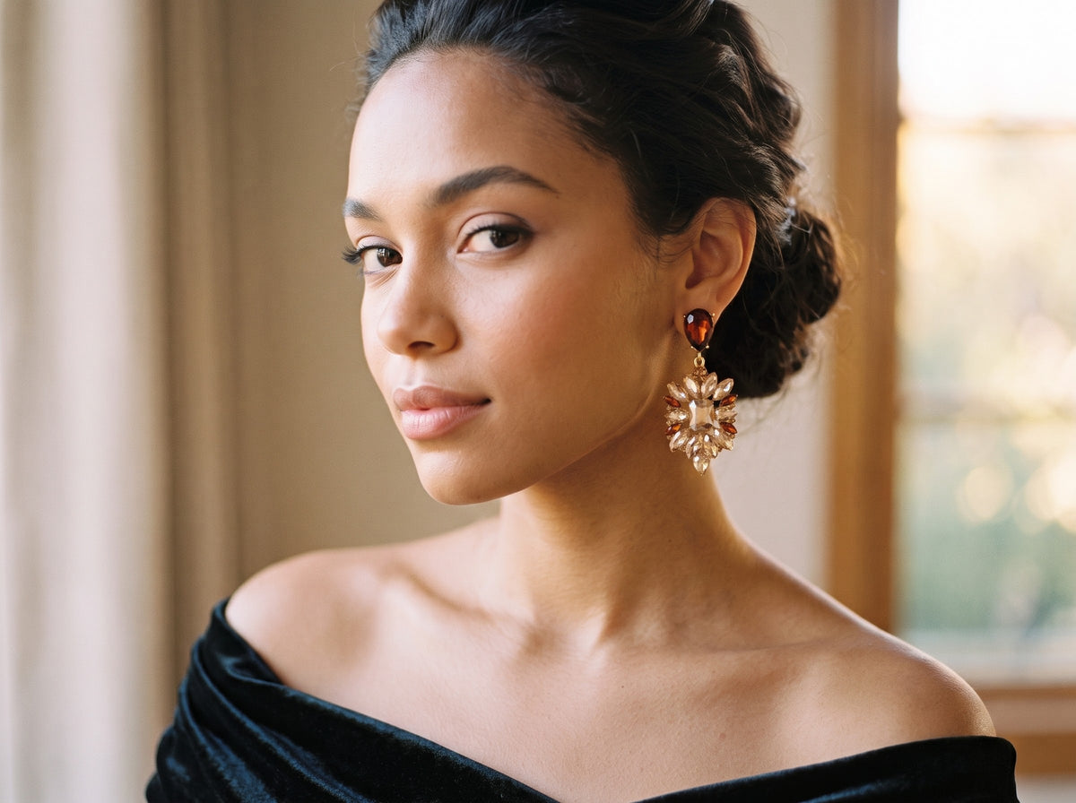 Topaz brown Earrings