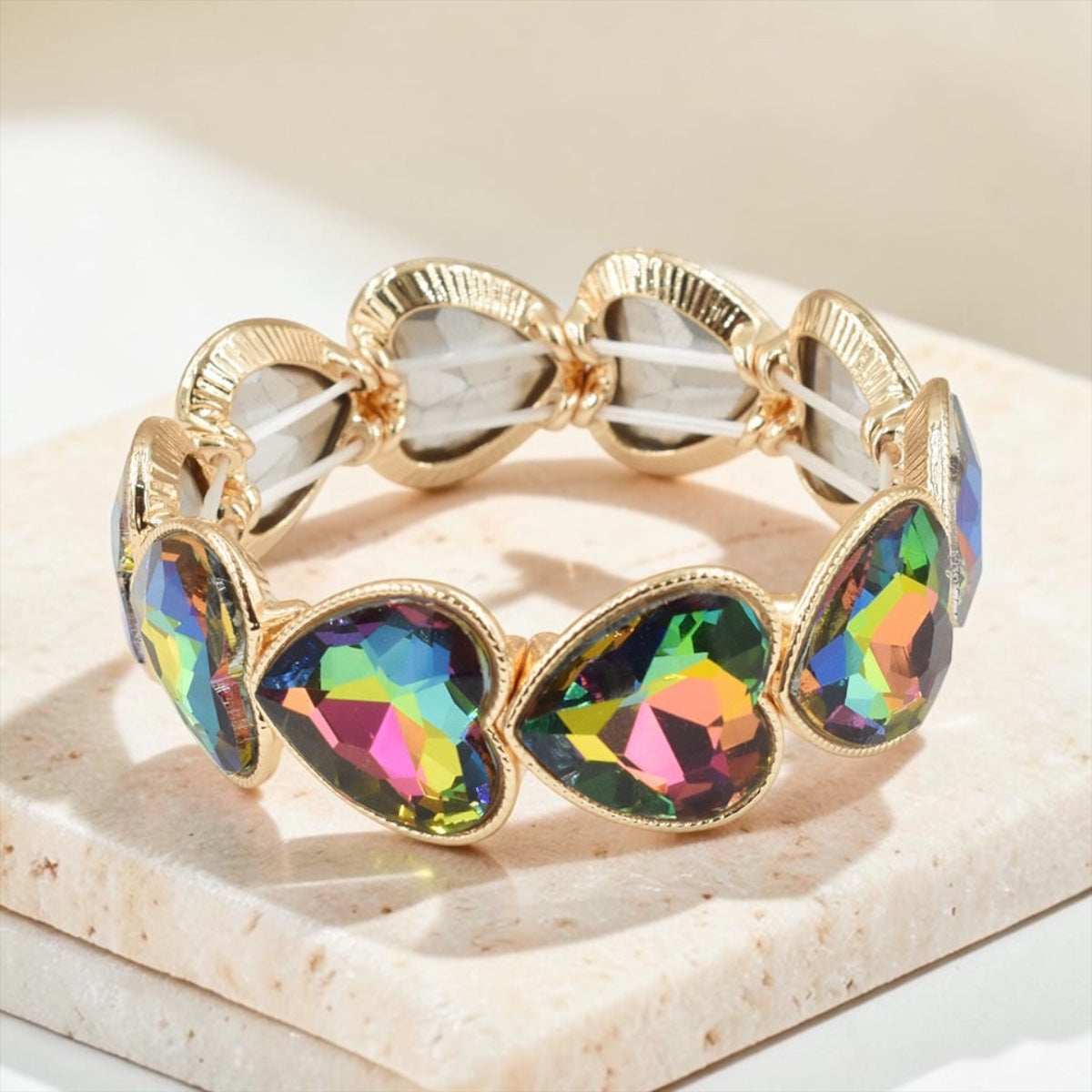 Heart oil slick Bracelet