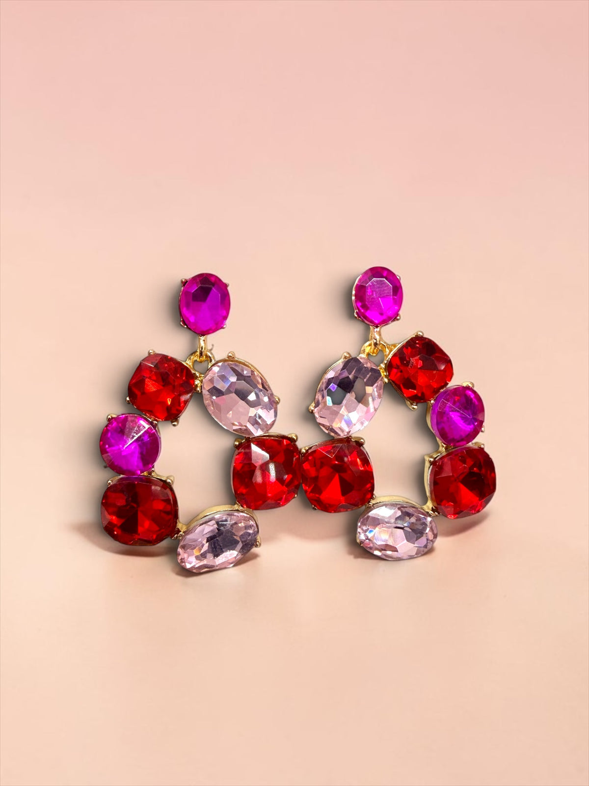 Red Pink earrings