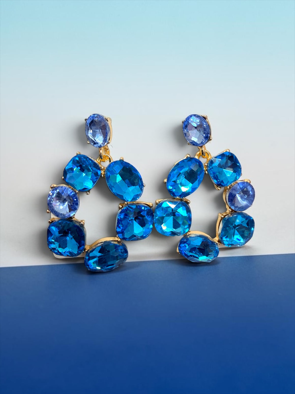 Blue lavender post earrings