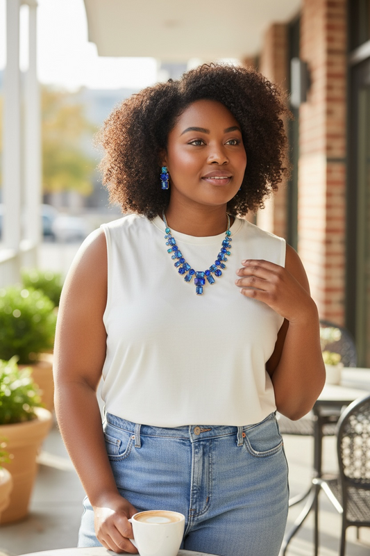 Royal blue necklace