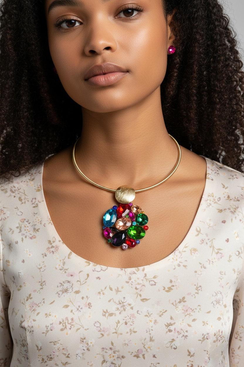Multi pendent choker
