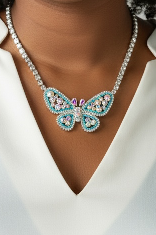 Blue Butterfly necklace