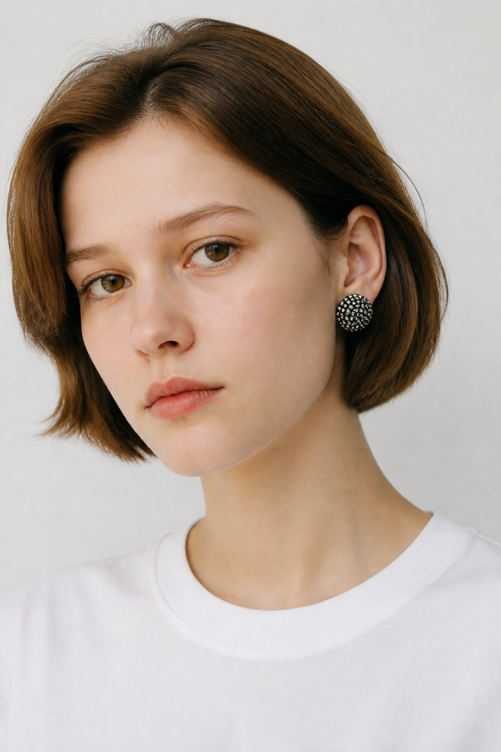 Oil Slick sphere earrings