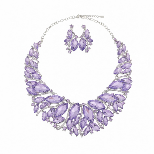 Purple statement necklace