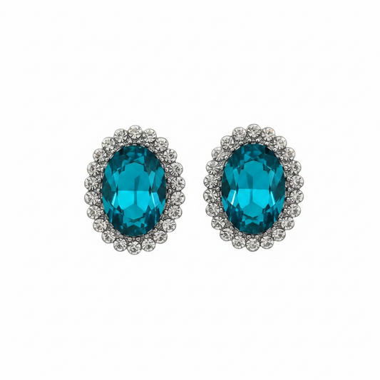 Aqua blue studs