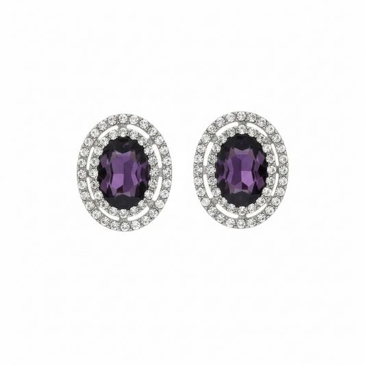 Purple studs sliver base