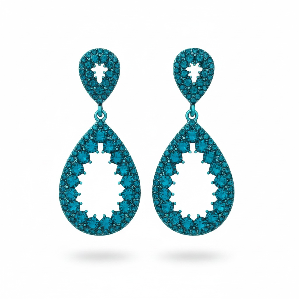 Aqua blue post earrings