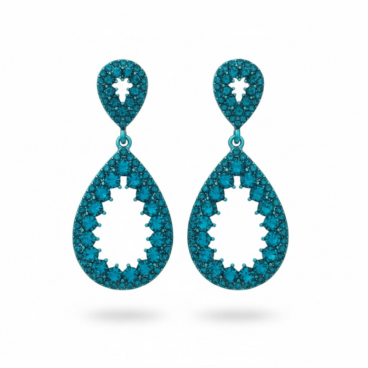 Aqua blue post earrings