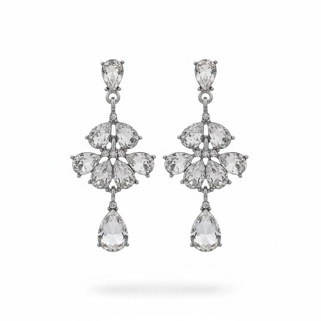 Silver drop earrings