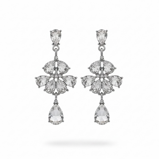 Silver drop earrings