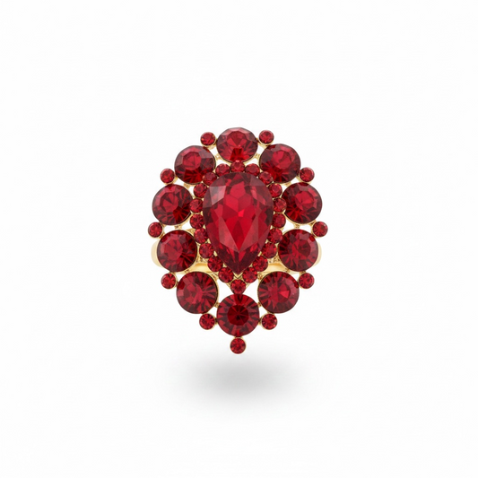 Red statment ring