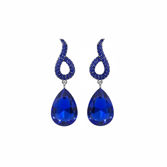 Royal blue drop earrings