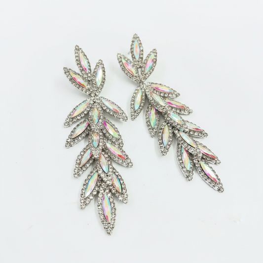 Flared out AB statement earrings